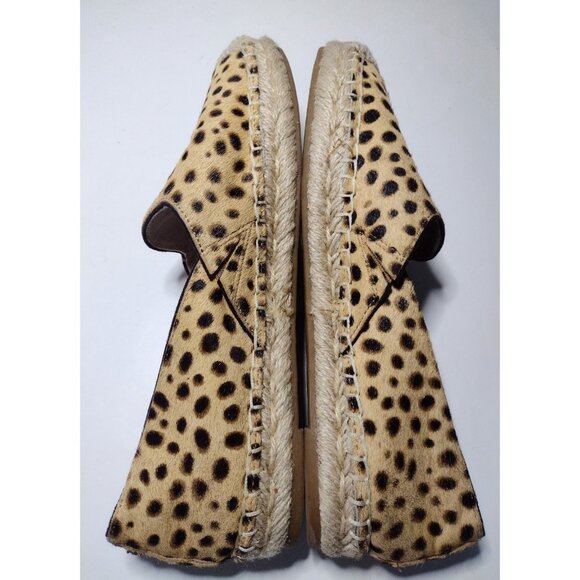 Sam Edelman Kesia Calf Fur Cheetah Espadrilles Shoes Size 6.5 Animal Print - Picture 8 of 9